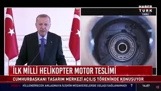 Cumhurbaşkanı Recep Tayyip Erdoğan, Milli Helikopter ile ilgili açıklama yapıyor...