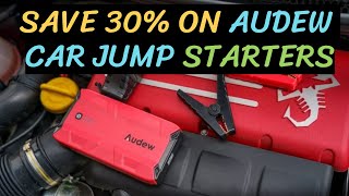 Save 30% on Audew Car Jump Starters, Handheld Vacuum, and Inflator Series