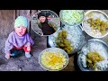 Baby Jonson enjoying meal in shelter || Village dinner time in Pastoral Nepal@Sanjipjina