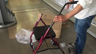 Andador rollator para mayores de frenos por presión