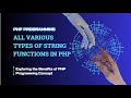 PHP String Functions Explained | Complete Guide to String Manipulation in PHP