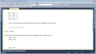 Assembly - Saving Register State Onto the Stack in a Subprocedure