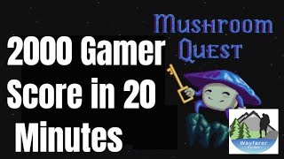 Mushroom Quest Full Achievement Playthrough 1000 GamerScore in 20 Mins