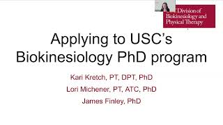 Applying to USC's Biokinesiology PhD Program