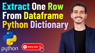 Amazing Python Tutorial to Extract One Row From Dataframe Python Dictionary in Python Programming