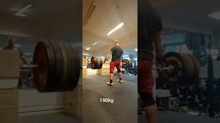 Muscle snatch 80kg and snatch grip deadlift 190kg, 200kg