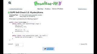 Java Practice It || 3.2 MysteryNums || method basics