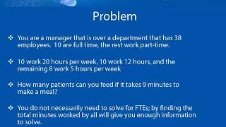 FTE word problem explained