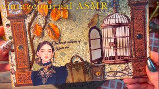 #빈티지다꾸 ASMR 🌺📜 문은 열려있었어🚪🕊️가방만 들고 떠나면 되는거야🧳 #빈티지다이어리 #감성다꾸 #다이어리꾸미기 #vintage ㆍ