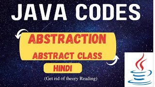 Abstract Class in Java | Abstraction in Java | Java Program | Hindi(Hinglish)