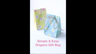 How to fold this Simple and Easy Origami Gift Bag (Traditional) #Shorts