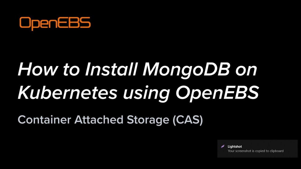 How To Install MongoDB On Kubernetes Using OpenEBS - Container Attached ...