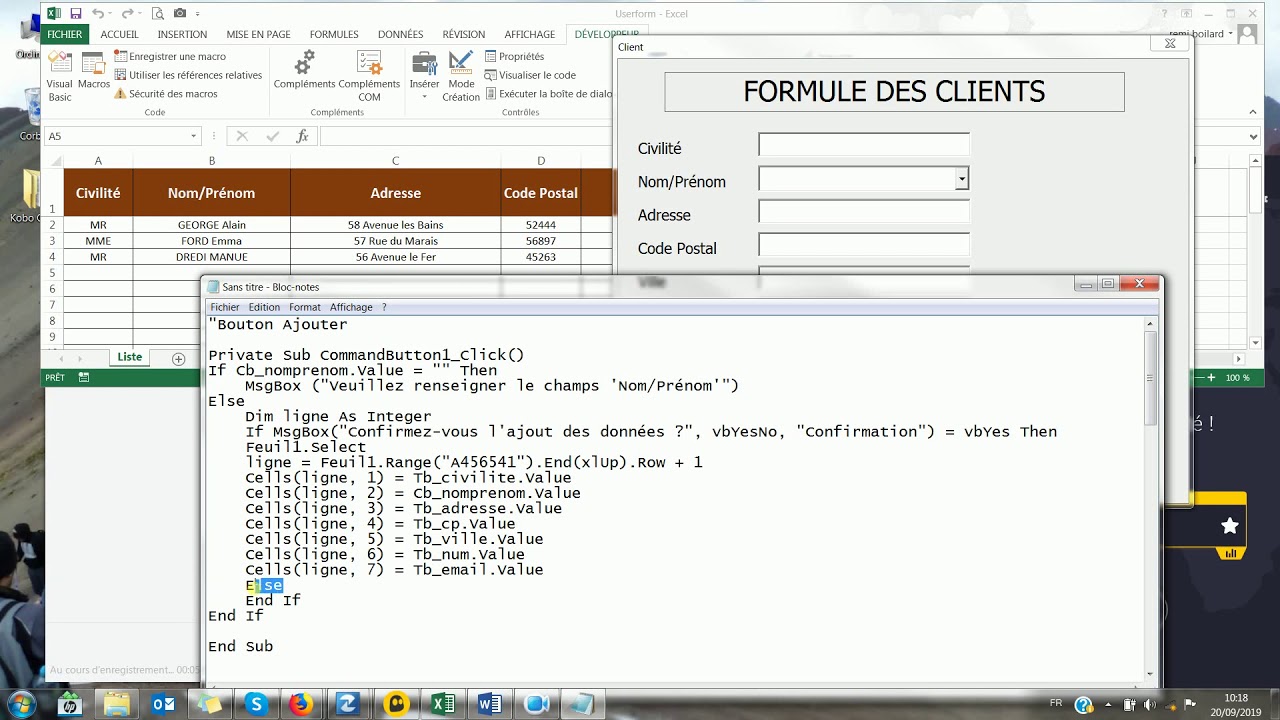 Create Userform Excel Carewa