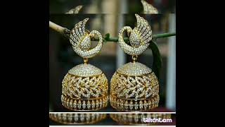 diamond ,,,,, colorful,,,,,, jhumka earrings designs