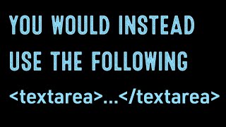 Designers Learn Code: Forms—Textarea
