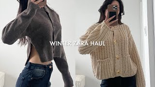 Winter ZARA Try On Haul | Sale \u0026 New Cozy Knits, Jackets, Dresses, Boots!