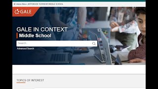 Using GALE In Context for Middle School students