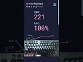 Typing the quick brown fox at over 220WPM