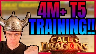 INSANE AMOUNT OF T5 TROOP TRAINING ON GREAT HEIGHTS EVENT!! Call of Dragons Live Training