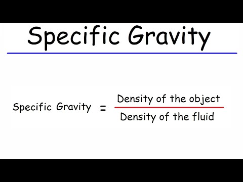 What is the specific gravity of mercury at 20 degrees Celsius?