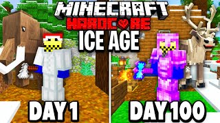 I Survived 100 Days in an ICE AGE in Hardcore Minecraft...