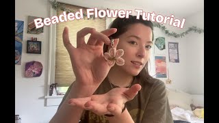 Beaded Flower Keychain