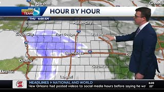 Iowa weather: Snowy weather impact Thursday