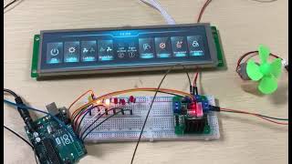 DWIN LCD modules communicate with Arduino, switch the lights,and control the fan.#DWIN#T5L#Arduino