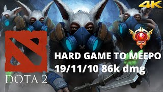 Grandmaster Meepo Full Build - Hard Game - Dota 2 [4K 60FPS]