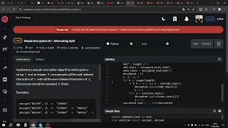 Codewars | Simple Encryption #1 - Alternating Split | Python 6 kyu