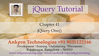 jQuery 41 - Events 11 - Event execution only once by using one() method