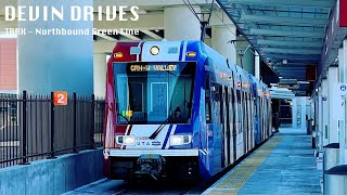 Utah Transit Authority TRAX Green Line - Northbound on a Frosty Winter Morning