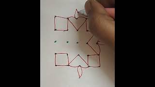 Dot's with kolam/Muggulu designs for beginners #youtubeshorts #trending #shorts_