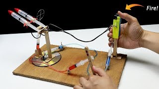 How to make High Powered M Launcher from Syringe - Hydraulic toy