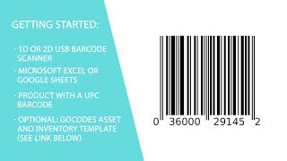 Track Assets & Inventory Using a Low Cost USB Barcode scanner & Microsoft Excel.