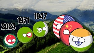 Countries Reaction😱☠️ After Bangladesh Got independence in 1947-1971-2024 #Countryballs #nutshell