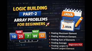 Top 5 Array Problems for Beginners 🔥 | Max, Min, Sum, Average & Second Largest (Java)