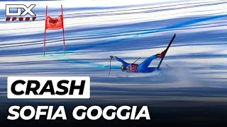 Alpine Ski Sofia Goggia crash at Altenmarkt Zauchensee | SuperG | 2024 🇮🇹