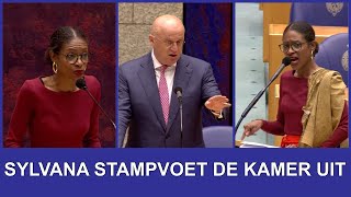 Sylvana Simons STAMPVOET de Kamer uit