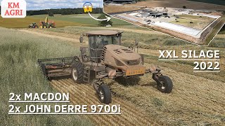 XXL RYE SILAGE 2022 in FRANCE 😱💪 | 2x MACDON, 2x JOHN DEERE 9700i ...