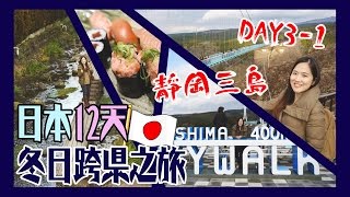 【日本12天冬日跨縣之旅】＃Day3-1 初遊靜岡（三島大吊橋，《對不起青春》拍攝景點）