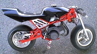 Black \u0026 Red 47cc 2 Stroke MT-A1 Pocket Bike - SOLD