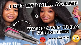 I CUT MY HAIR...AGAIN!!! + Trying a Wet to Dry Straightner... very dissapointing