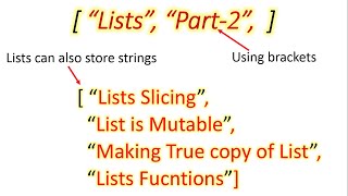 Lists Data Type Part 2 - Python for Beginners | Class 12