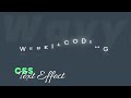CRAZY! wavy Text Effect in Html And CSS | CSS Text Animation | WebKitCoding