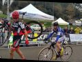 a cyclist refuses to overtake the athlete suffers a puncture near finish line