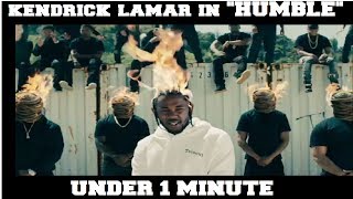 Kendrick Lamar in "Humble" Music Video Under 1 Minute