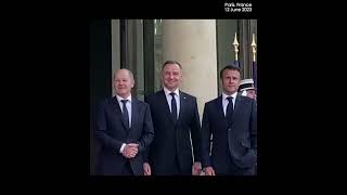Macron welcomes Germany's Scholz and Poland's Duda at doorstep of Elysee