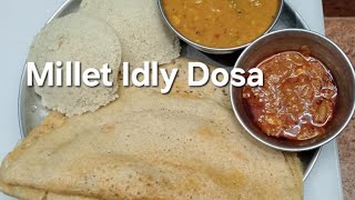 சிறு தானிய இட்லி, தோசை செய்வது எப்படி/Millet Idly, Dosa Recipe/Healthy Breakfast/Siruthaniya Recipe