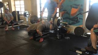 320kg / 705lb x 5 deadlift PB! 265kg squat, 180kg x 3 bench, 165kg x 5